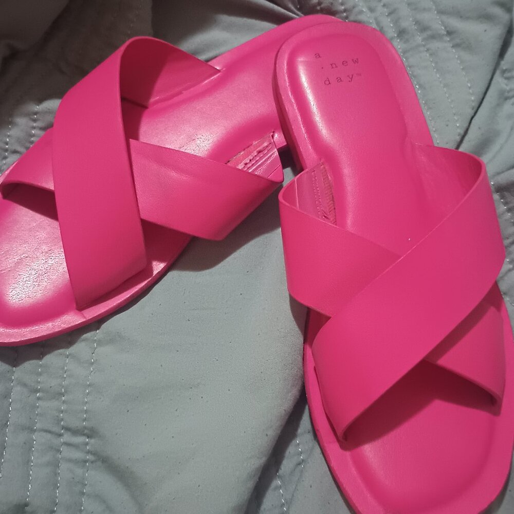 Hot pink sandals